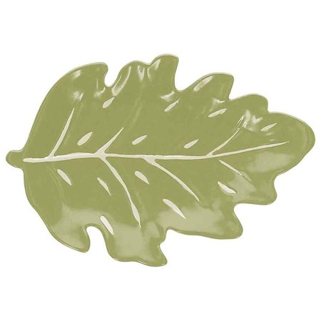 piatto foglia verde tognana cm 26 x 18 x 3 h